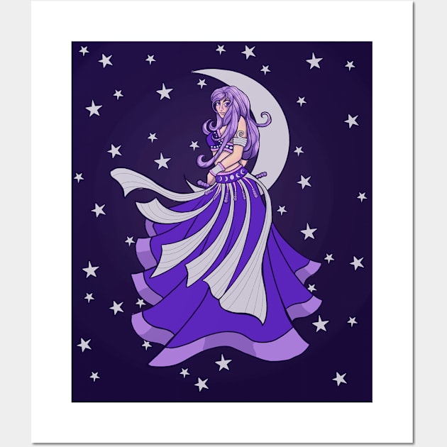 Moon Belly Dancer Wall Art by bubbsnugg